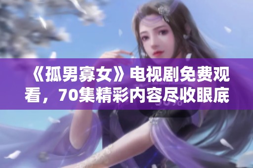 《孤男寡女》电视剧免费观看，70集精彩内容尽收眼底