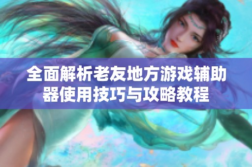 全面解析老友地方游戏辅助器使用技巧与攻略教程