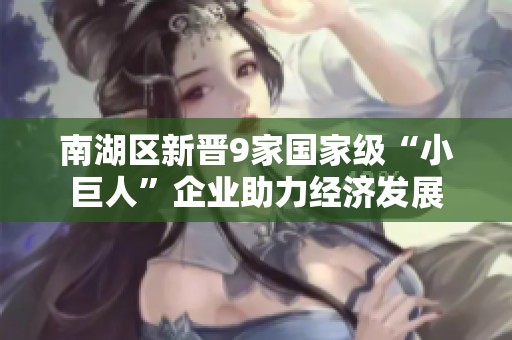 南湖区新晋9家国家级“小巨人”企业助力经济发展