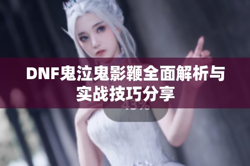 DNF鬼泣鬼影鞭全面解析与实战技巧分享