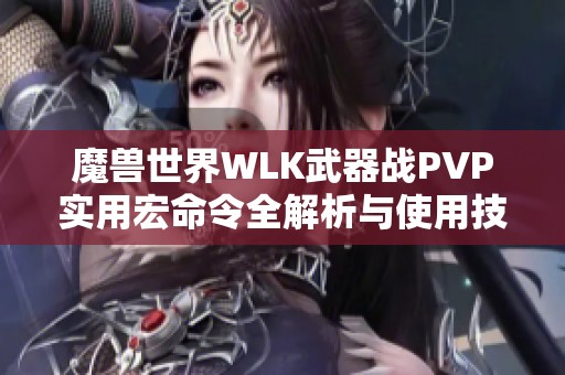 魔兽世界WLK武器战PVP实用宏命令全解析与使用技巧