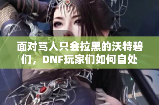 面对骂人只会拉黑的沃特碧们，DNF玩家们如何自处