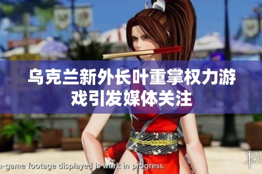 乌克兰新外长叶重掌权力游戏引发媒体关注