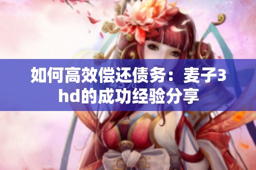 如何高效偿还债务：麦子3hd的成功经验分享