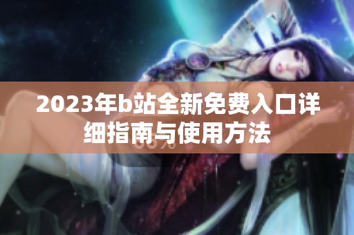 2023年b站全新免费入口详细指南与使用方法