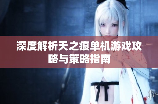 深度解析天之痕单机游戏攻略与策略指南