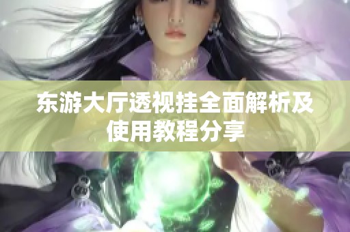 东游大厅透视挂全面解析及使用教程分享