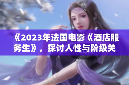 《2023年法国电影《酒店服务生》，探讨人性与阶级关系的新视角》