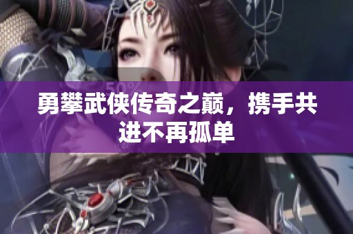 勇攀武侠传奇之巅，携手共进不再孤单