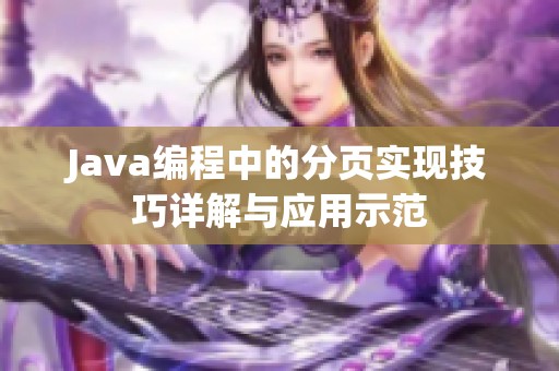 Java编程中的分页实现技巧详解与应用示范