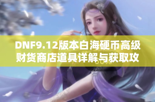 DNF9.12版本白海硬币高级财货商店道具详解与获取攻略