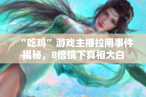 “吃鸡”游戏主播拉闸事件揭秘，8倍镜下真相大白