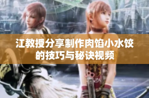 江教授分享制作肉馅小水饺的技巧与秘诀视频