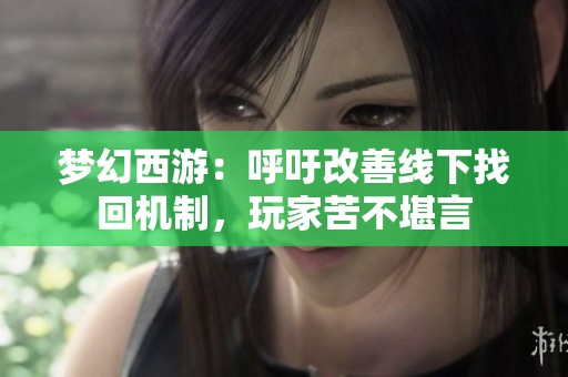 梦幻西游：呼吁改善线下找回机制，玩家苦不堪言