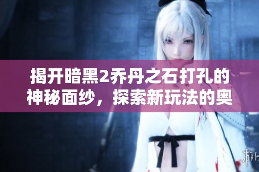揭开暗黑2乔丹之石打孔的神秘面纱，探索新玩法的奥秘