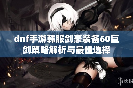dnf手游韩服剑豪装备60巨剑策略解析与最佳选择