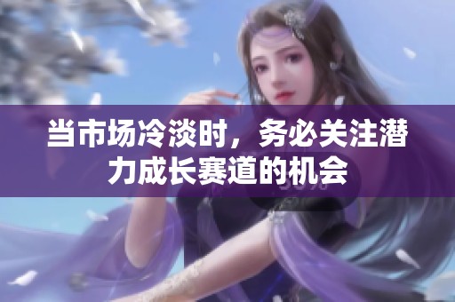 当市场冷淡时，务必关注潜力成长赛道的机会