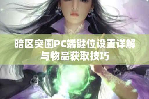 暗区突围PC端键位设置详解与物品获取技巧
