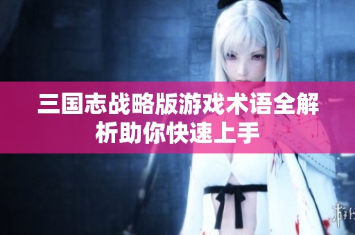 三国志战略版游戏术语全解析助你快速上手