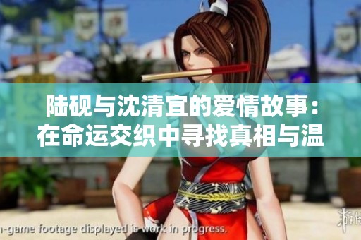 陆砚与沈清宜的爱情故事：在命运交织中寻找真相与温暖