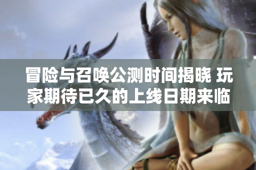 冒险与召唤公测时间揭晓 玩家期待已久的上线日期来临