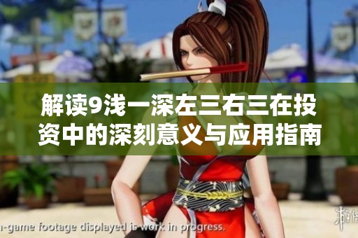 解读9浅一深左三右三在投资中的深刻意义与应用指南