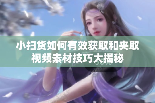 小扫货如何有效获取和夹取视频素材技巧大揭秘