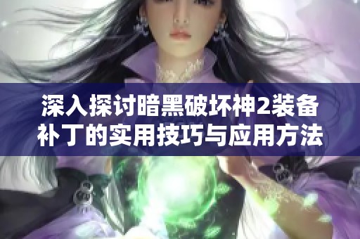 深入探讨暗黑破坏神2装备补丁的实用技巧与应用方法
