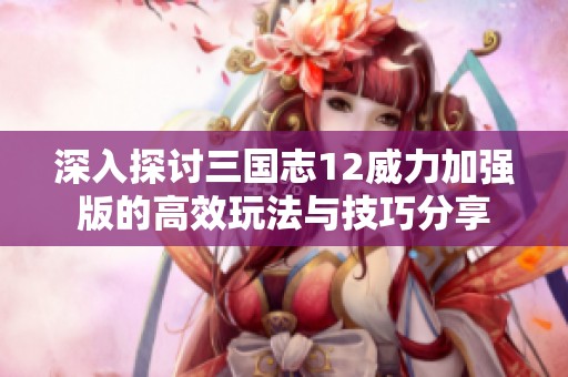 深入探讨三国志12威力加强版的高效玩法与技巧分享