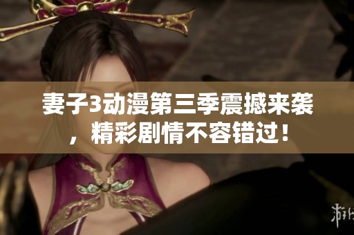 妻子3动漫第三季震撼来袭，精彩剧情不容错过！