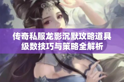 传奇私服龙影沉默攻略道具级数技巧与策略全解析