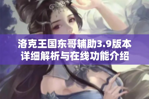 洛克王国东哥辅助3.9版本详细解析与在线功能介绍