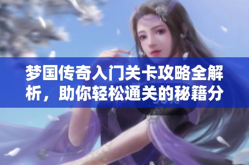 梦国传奇入门关卡攻略全解析，助你轻松通关的秘籍分享