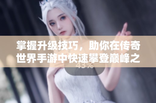 掌握升级技巧，助你在传奇世界手游中快速攀登巅峰之路