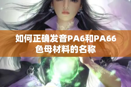 如何正确发音PA6和PA66色母材料的名称