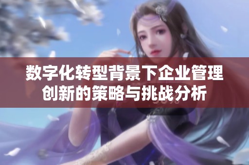 数字化转型背景下企业管理创新的策略与挑战分析