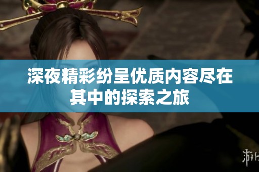 深夜精彩纷呈优质内容尽在其中的探索之旅