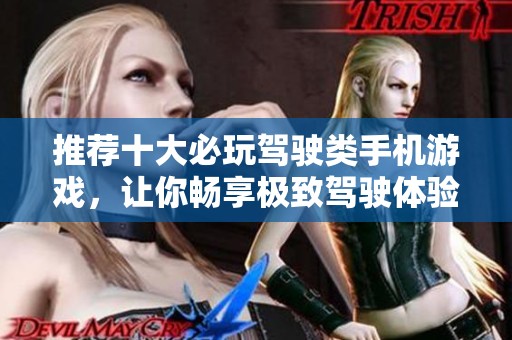 推荐十大必玩驾驶类手机游戏，让你畅享极致驾驶体验