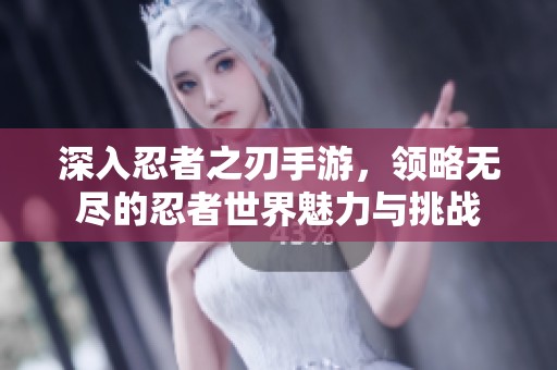 深入忍者之刃手游，领略无尽的忍者世界魅力与挑战
