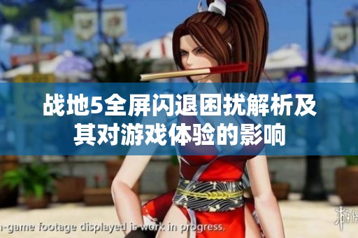 战地5全屏闪退困扰解析及其对游戏体验的影响