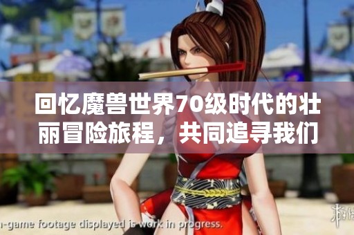 回忆魔兽世界70级时代的壮丽冒险旅程，共同追寻我们的英雄梦与激动时刻