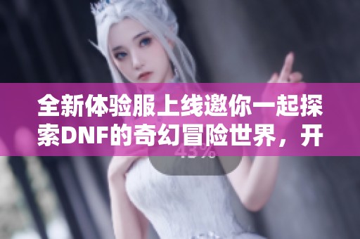 全新体验服上线邀你一起探索DNF的奇幻冒险世界，开启全新挑战与激爽乐趣