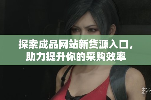 探索成品网站新货源入口，助力提升你的采购效率