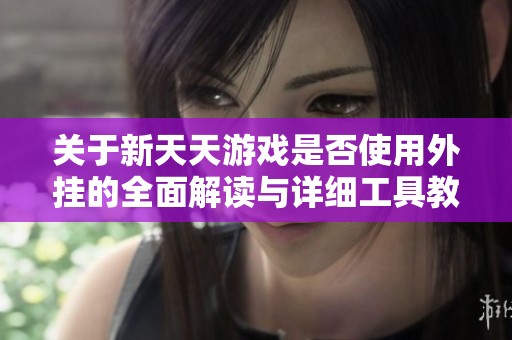 关于新天天游戏是否使用外挂的全面解读与详细工具教程分享