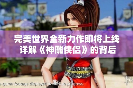 完美世界全新力作即将上线 详解《神雕侠侣》的背后故事与游戏特色