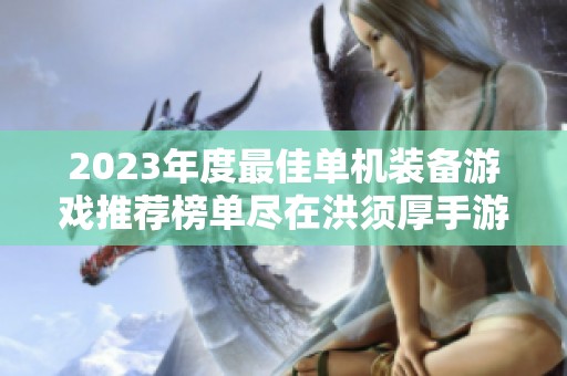 2023年度最佳单机装备游戏推荐榜单尽在洪须厚手游网，快来探索吧！