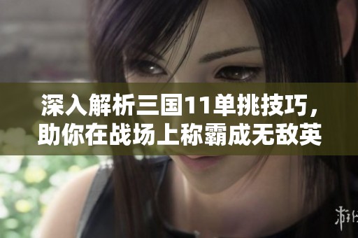 深入解析三国11单挑技巧，助你在战场上称霸成无敌英雄的秘密武器