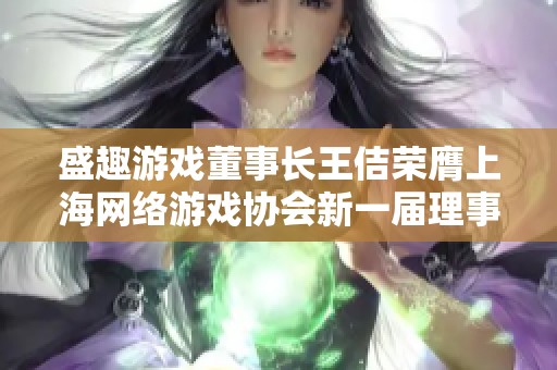 盛趣游戏董事长王佶荣膺上海网络游戏协会新一届理事会会长职务