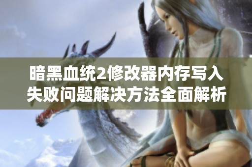 暗黑血统2修改器内存写入失败问题解决方法全面解析与实用建议