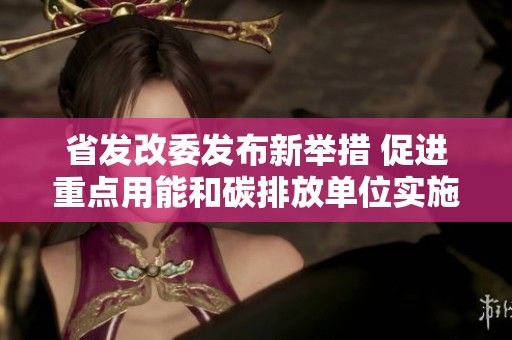省发改委发布新举措 促进重点用能和碳排放单位实施节能降碳管理加强环保力度